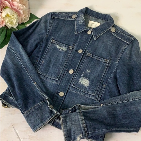 McGuire Denim Jackets & Blazers - McGuire Womens Distressed Denim Jacket Size Extra Small